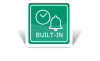 Built-in RTC and alarm buzzer