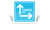 Format standard 74 x 32 mm avec panneau frontal à épaisseur réduite