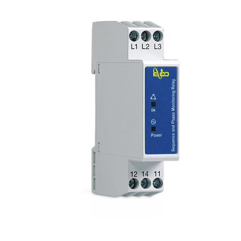 Phase asymmetry, phase sequence and phase failure detector for three-phase motors